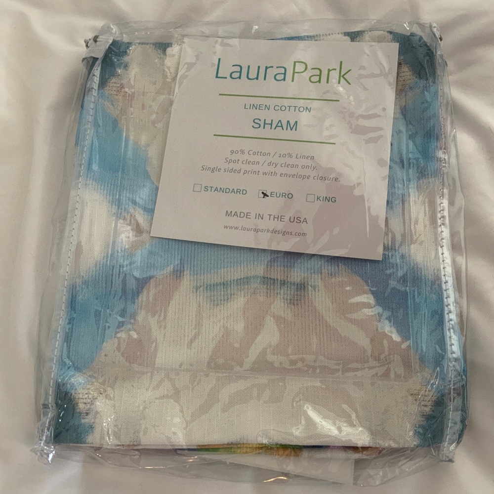 LAURA PARK EURO SHAM PARK AVENUE Linen Cotton